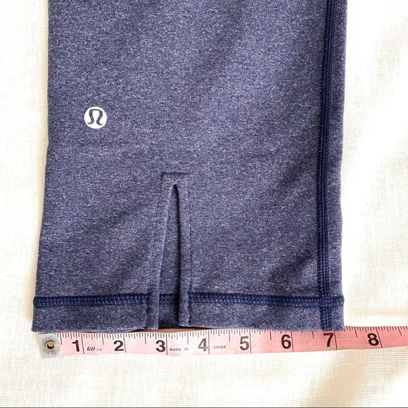Lululemon Gather & Crow Crop Heathered Deep Indigo Size 6 - Picture 10 of 13